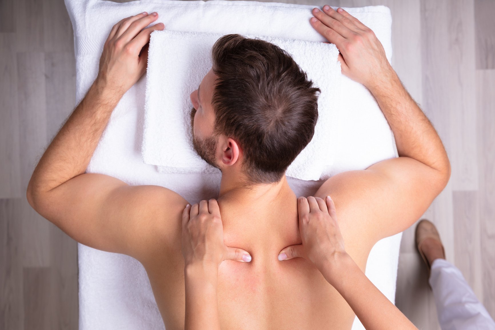 Man Receiving Shoulder Massage